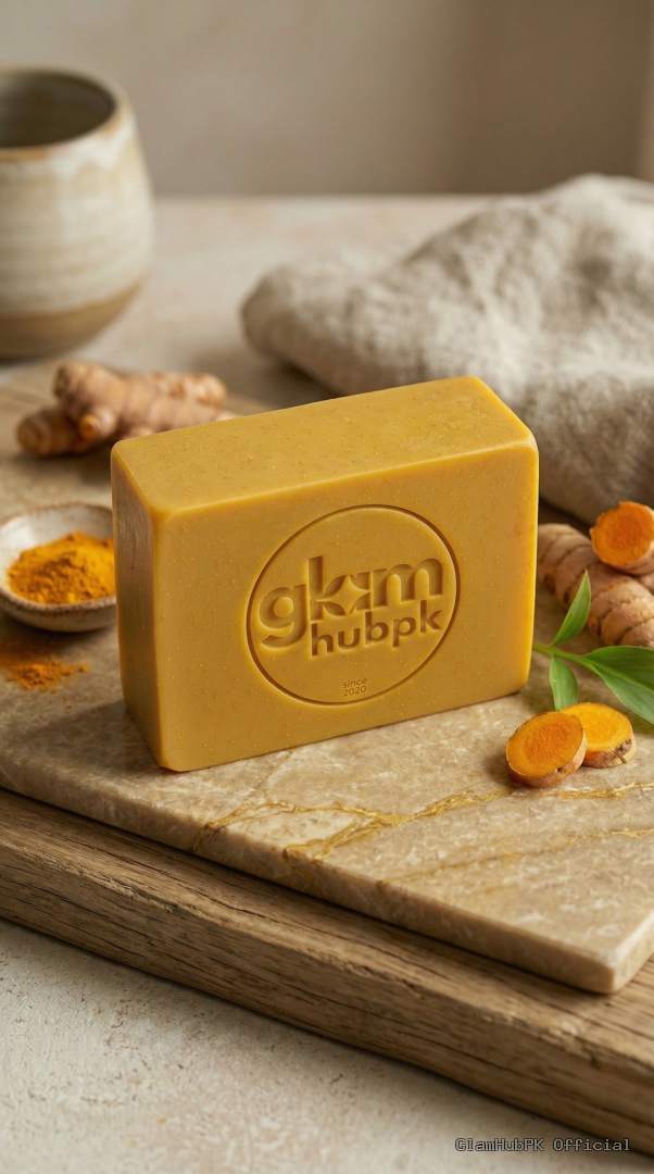 Turmeric Soap by GlamHubPK natural herbal skin brightening soap Pakistan