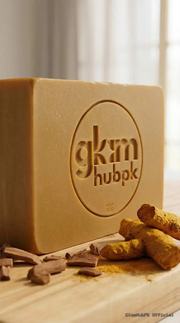 Turmeric Sandal Herbal Soap Pakistan – Natural Skin Brightening & Acne Control | GlamHubPK