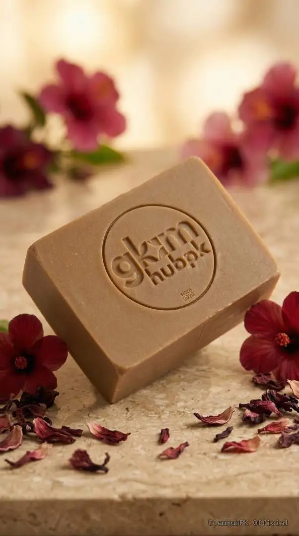 Hibiscus Glow Herbal Soap Pakistan – Natural Skin Brightening | GlamHubPK