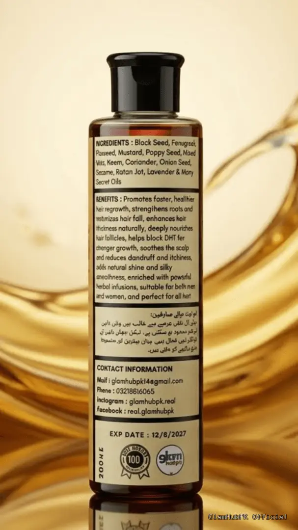 Root Revival Herbal Hair Oil Pakistan – Hair Growth & Strengthening | GlamHubPK