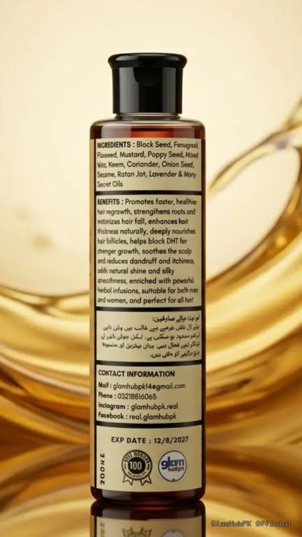 Root Revival Herbal Hair Oil Pakistan – Hair Growth & Strengthening | GlamHubPK