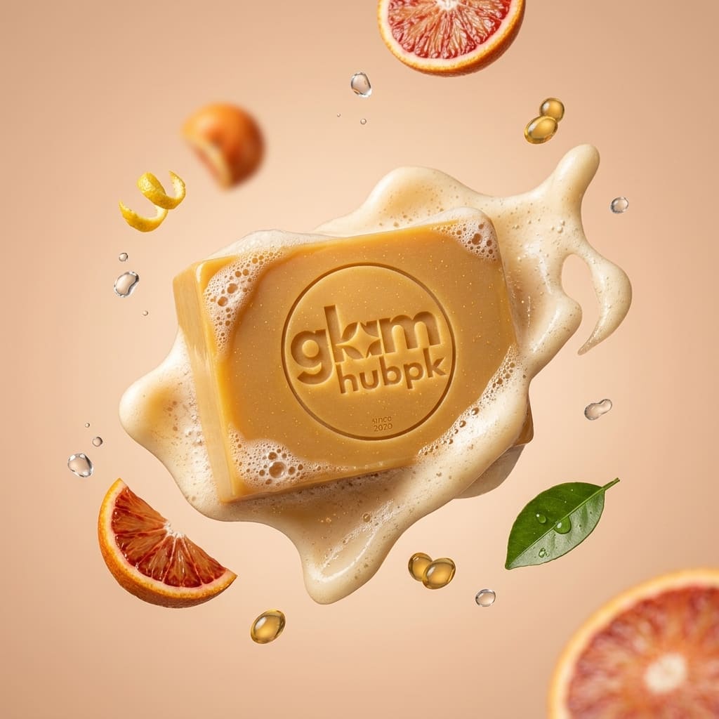 GlamHubPK Vitamin C Glow Soap | Herbal Skin Brightening & Radiance 100g - Image 3