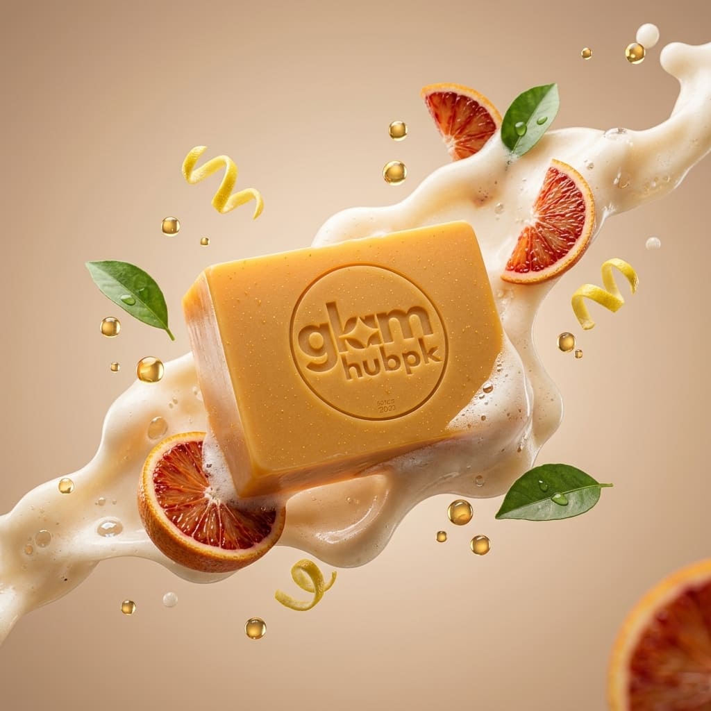 GlamHubPK Vitamin C Glow Soap | Herbal Skin Brightening & Radiance 100g - Image 2