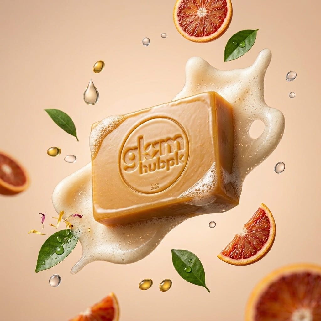 GlamHubPK Vitamin C Glow Soap | Herbal Skin Brightening & Radiance 100g