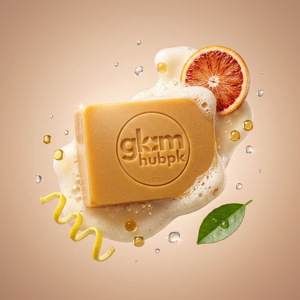 GlamHubPK Vitamin C Glow Soap | Herbal Skin Brightening & Radiance 100g - Image 4
