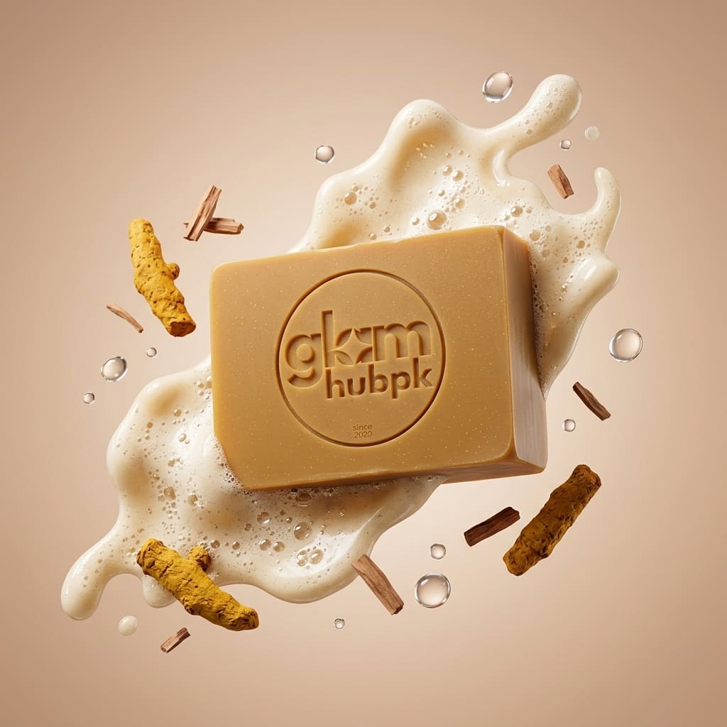 GlamHubPK Turmeric Sandal Soap | Herbal Skin Brightening & Acne Control 100g