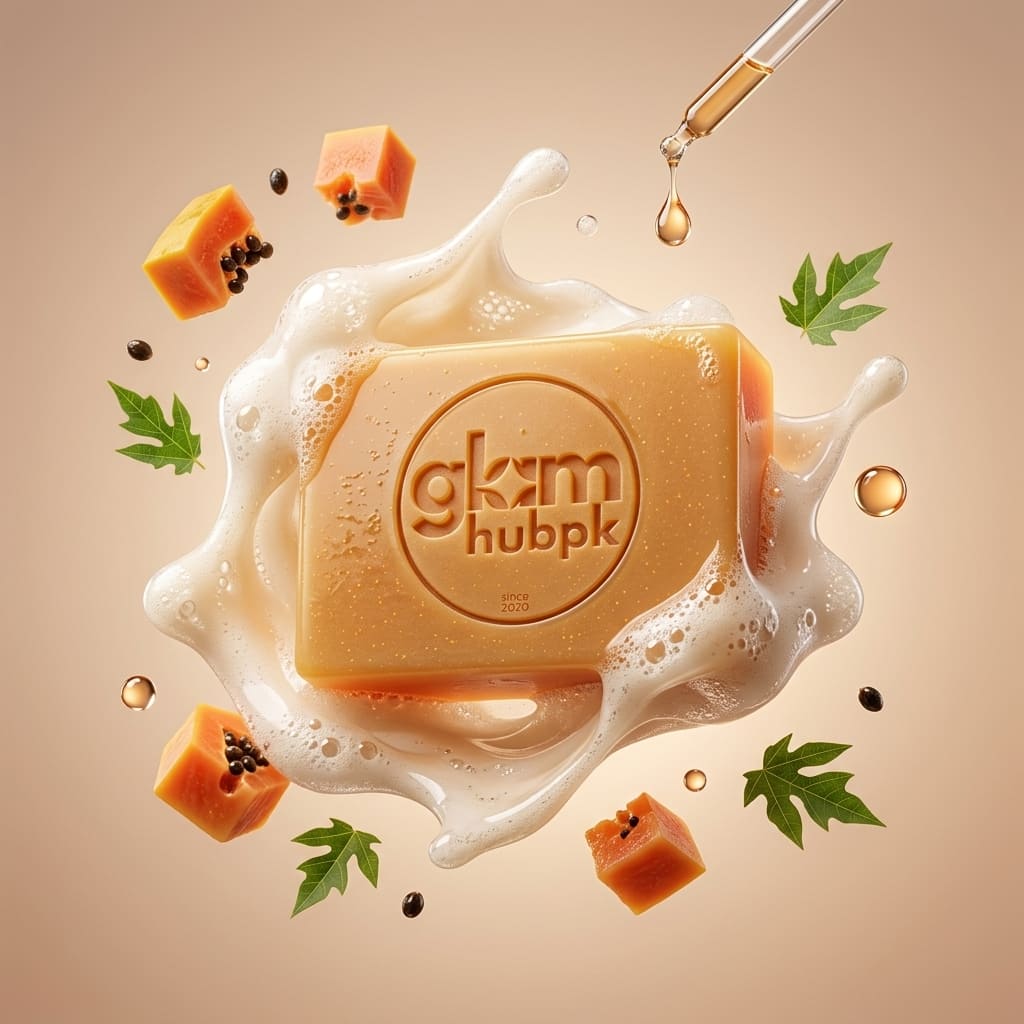 GlamHubPK Papaya Glow Soap | Natural Herbal Skin Brightening Soap - Image 5