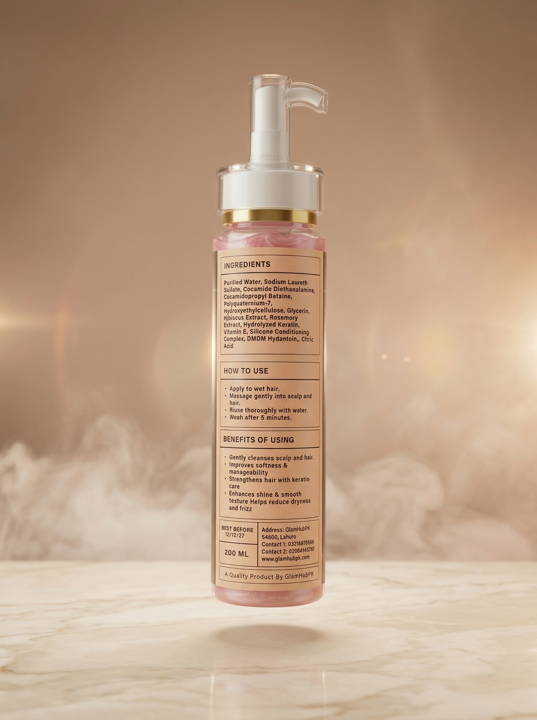 Rose Velvet Luxecare Shampoo | Herbal Smooth & Shine Shampoo - Image 2