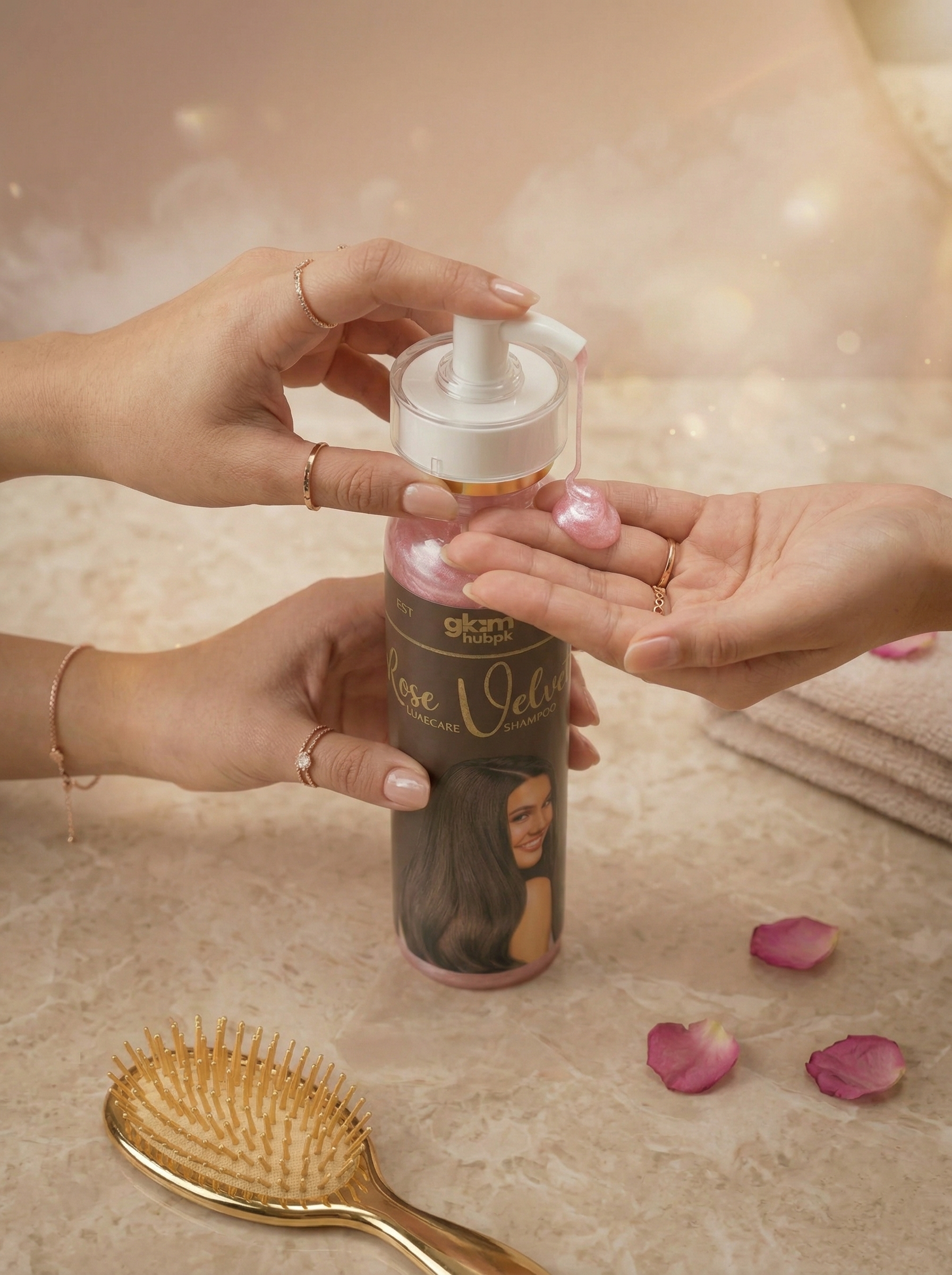 Rose Velvet Luxecare Shampoo | Herbal Smooth & Shine Shampoo - Image 10